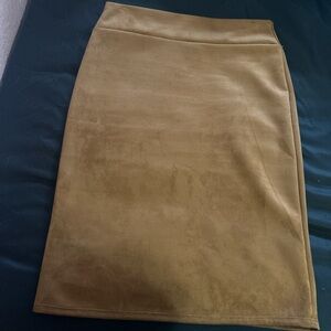 Tan Knee-Length Pencil Skirt for Work